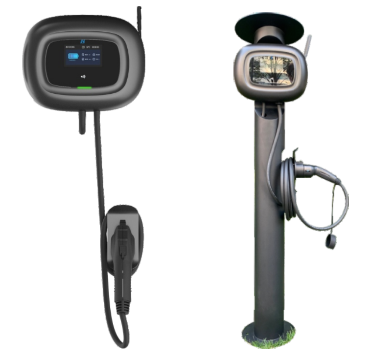 Single phase 32A 7.3KW wall mounted EV charging station