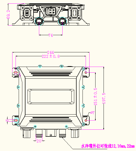 3.3KW OBC charger dimension.png