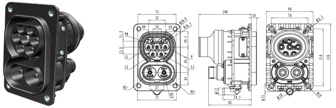  Type 1 Plug Electric Ev Charging Cable.png