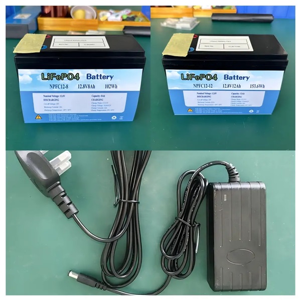 12.8V 8Ah 12Ah LiFePO4 battery packs14.6V 2A chargers and 