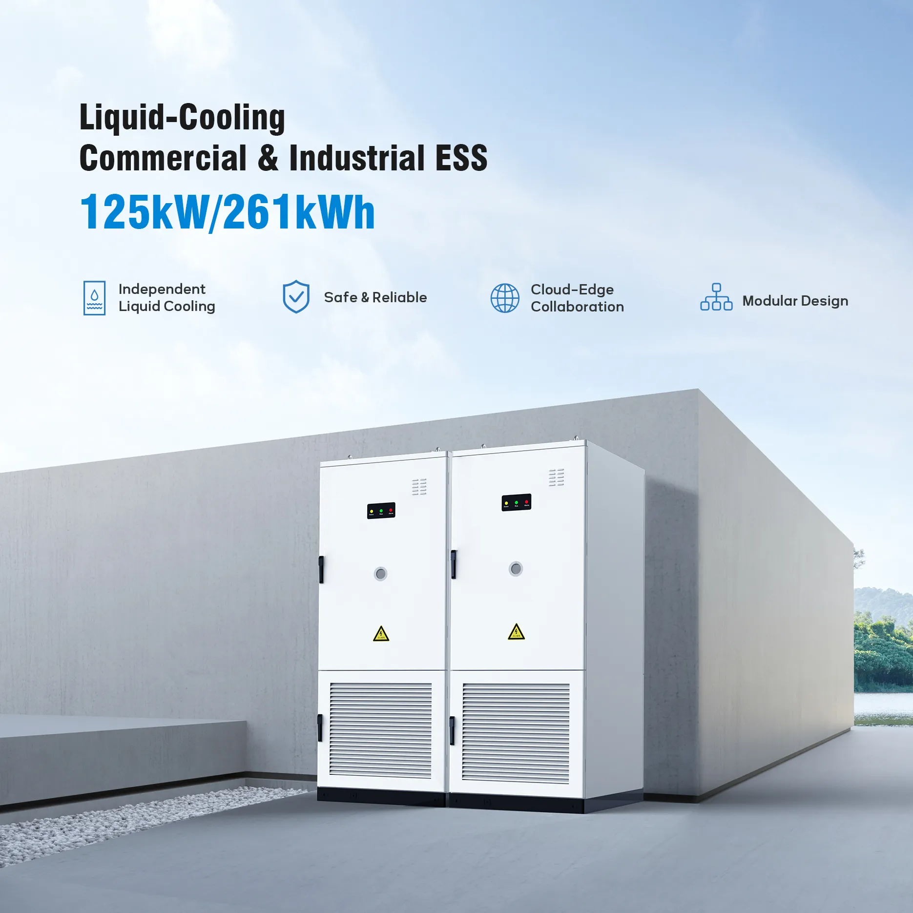 125Kw 261Kwh Liquid Cooling Energy Storage All In One Battery ESS Cabinet