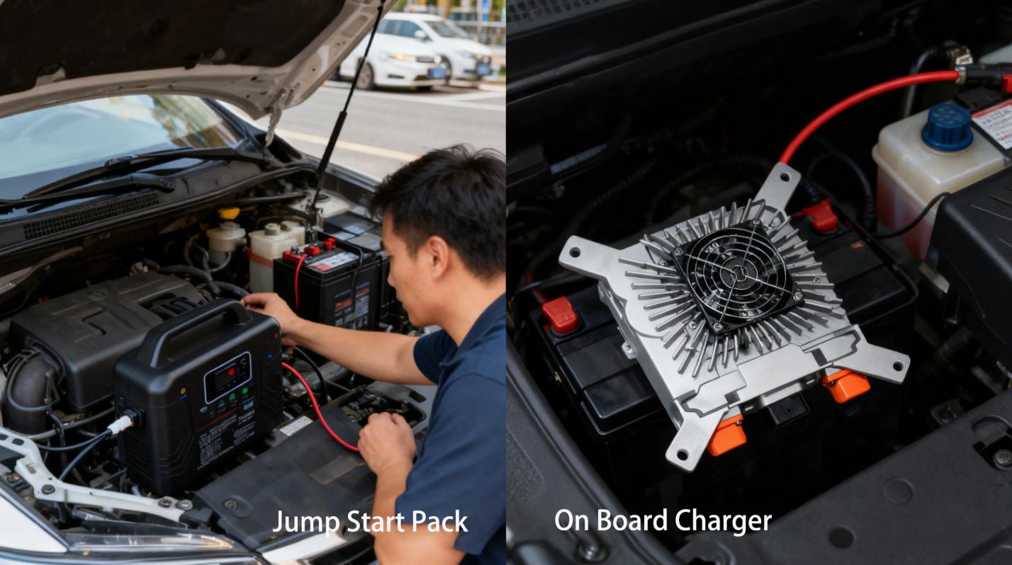 Jump Start Pack vs Onboard Charger: What’s the Difference? Jump Start Pack vs Onboard Charger: What’s the Difference?