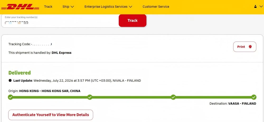 DHL Tracking Page DHL Tracking Page