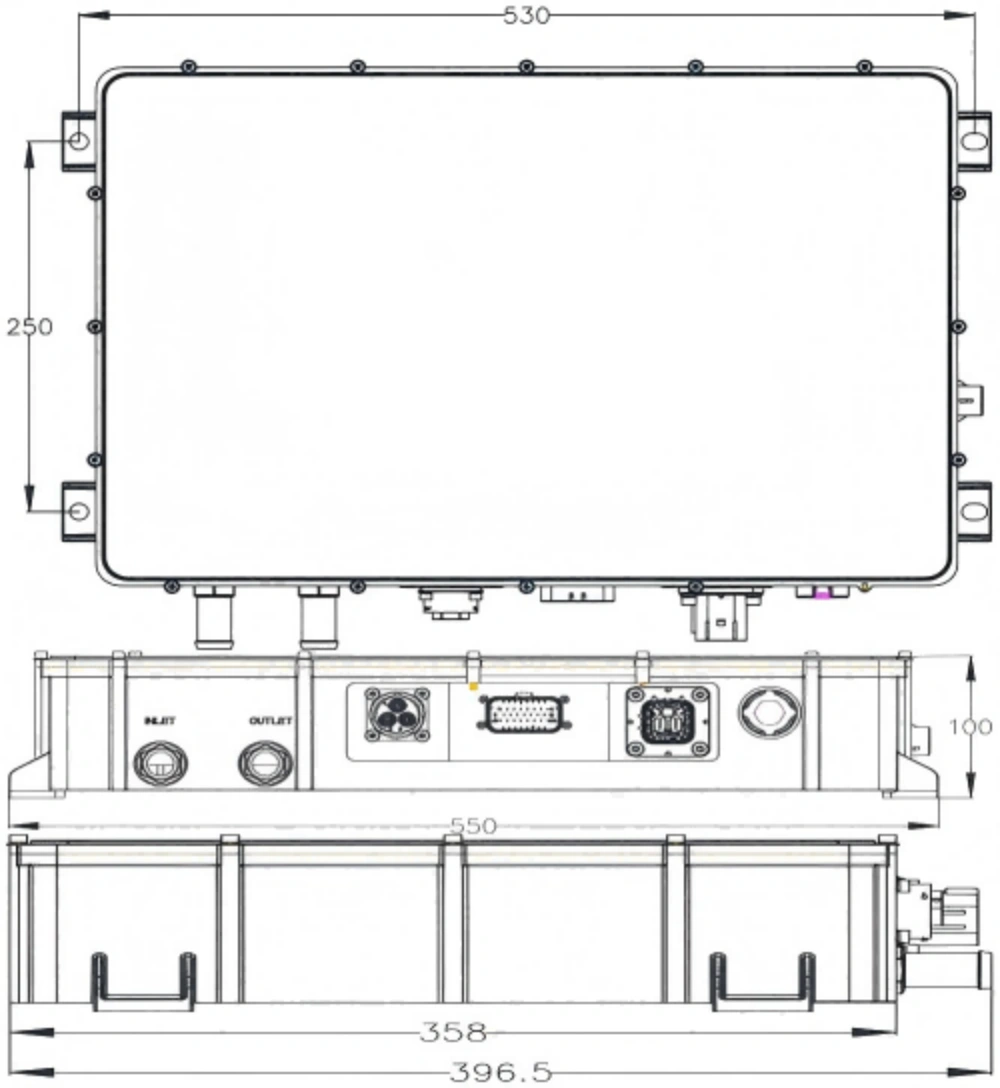 dimensions of 10kW obc dimensions of 10kW obc