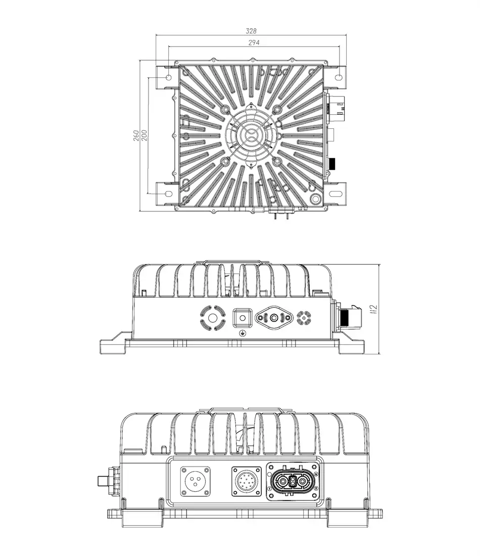 Dimensions of 3.3kW OBC Dimensions of 3.3kW OBC
