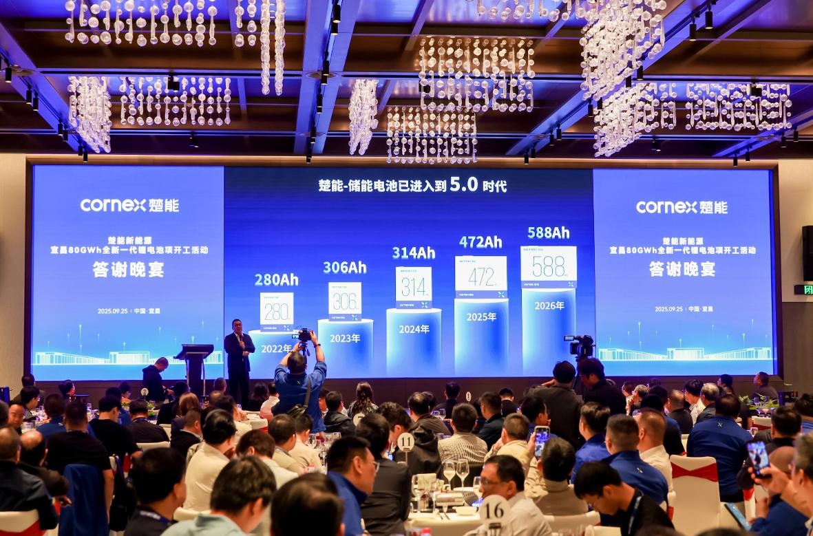 588Ah! CORNEX Launches New Generation Energy Storage Battery
